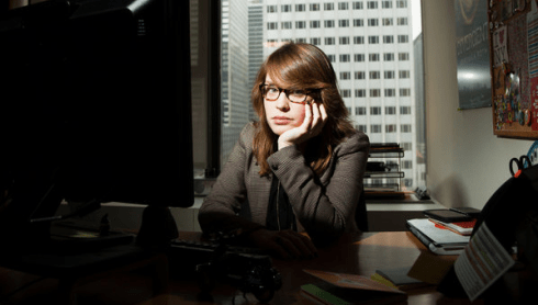 Casey McIntyre wears a world of struggle on her porcelain face.